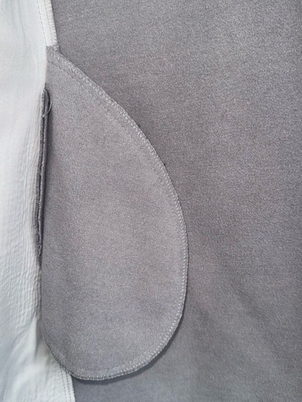 Moda Gray Collarless Open Front Coat - Picture 4 of 5